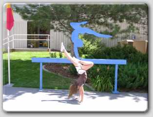 Harlee striking a quick pose at the Olympic Training center.