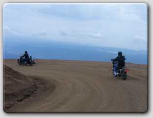Eric and I rounding the mountain - check out the drop off/view!!